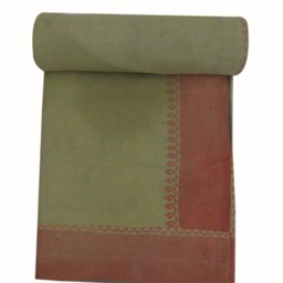 Vintage Kantha Quilt Handmade Sari Throw Blanket - 64x80 Inch - thumbnail 2