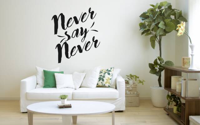 Never Say Wall Decal Motivation Quote Decor Sticker Art Vinyl Good Hose/Home Decoration Gift Idea - image 1