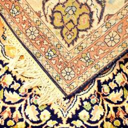 Luxury Handmade Rug Handwoven Persian Design Home Decorative Rug, 3x2 Sq.ft Size Silk On Cotton - thumbnail 4