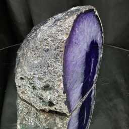 Purple Agate End Candle 1 Handpicked 1.248G H11xw11.5xd8.5cm Microcrystalline Quartz Silver Gilded Tealight Holder - thumbnail 2