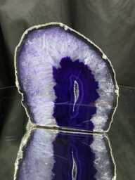 Purple Agate End Candle 1 Handpicked 1.248G H11xw11.5xd8.5cm Microcrystalline Quartz Silver Gilded Tealight Holder - thumbnail 1