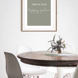 This Is Our Happy Place Sign - Living Room Signs Farmhouse Above The Couch Entryway - thumbnail 2