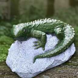 Outdoor Lizard Figurine Concrete Reptile Sculpture Cement Animal Decoration Handmade Art Front Door Ornament Lizard Lover Gift - thumbnail 3