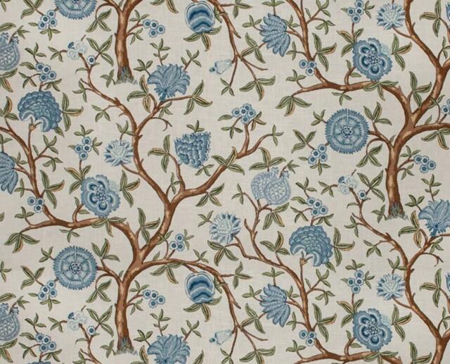 "Pair 25"" Or 50"" Wide French General Antoinette Linen Blend Bleu Rod Panels Drapes Cafe Curtains Valance 24 63 72 84 96 108 120" - image 1