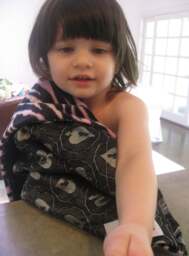 "Girl Rocker Baby Blanket ""Gracie"