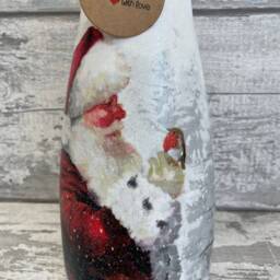 Santa Robin Vase, Glittery, Tree Xmas Decoration, Christmas Decorations - thumbnail 3