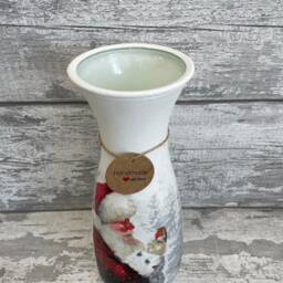 Santa Robin Vase, Glittery, Tree Xmas Decoration, Christmas Decorations - thumbnail 2