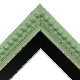 Crown Green Photo Frame With Black Mount, Wooden Bobbin Distressed - thumbnail 2