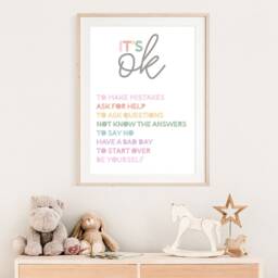Girls Affirmation Print, Bedroom, Pastel Colours, Rainbow Wall Art, Positive Prints, Nursery, Playroom, Feelings Poster, Teacher - thumbnail 2