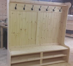 5Ft Wide Coat Rack, Boot Room, Hallway Bench, Monks Bench, Shoe Storage, Any Size Made Delivery Cost Shown On The 2nd Photo
