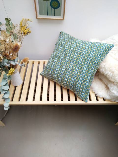 Handwoven Cushion Cover - Modern, Graphic, Joyful One-Of-A-Kind - image 1