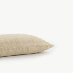Handwoven Hmong Hemp Pillow Cover, Light Rustic Undyed Textile - thumbnail 4