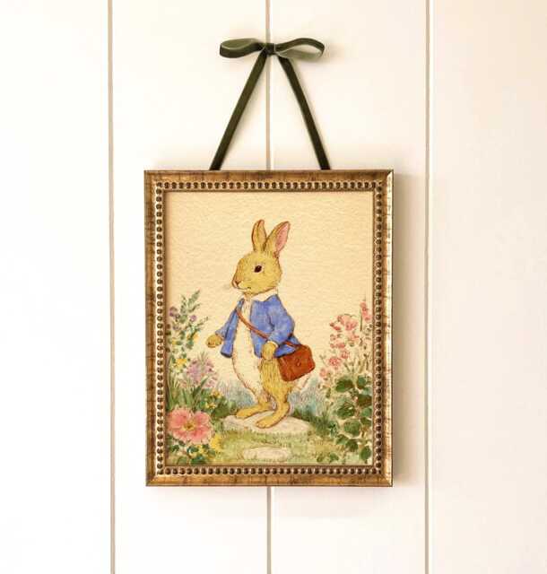 Peter Rabbit Nursery Art Print Vintage Storybook Illustration - image 1