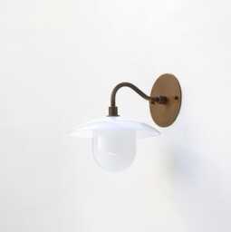 Brass Wall Sconce Light With Glass Shade-Bathroom Vanity Light-Minimal Light - Sconce Light-Ul Listed - No. Lm2 No.0403