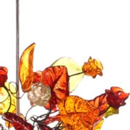 Pendant Chandelier, Pendants Lights, Ceiling Light With Warm Color Flowers & Leaves Round Shape For Kitchen Island - thumbnail 2