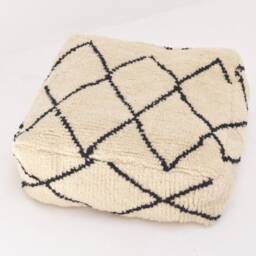 Beni Ourain Floor Cushion , Cushion, Bohemian Pillow, Moroccan Floor Pouf, Cushion - thumbnail 2