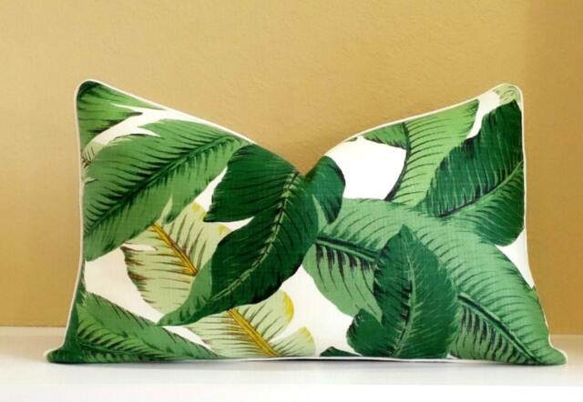 Tommy Bahama Lumbar Pillow Cover - Tropical Print On Both Sides, Pick Your Size