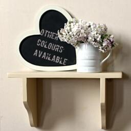 Painted Wood Wall Shelf Shabby Chic Kitchen Storage - thumbnail 2