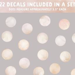 Neutral Watercolor Polka Dot Decals - Removable, Reusable Wall Stickers Boho Nursery Decor, Kids Room Art - thumbnail 3