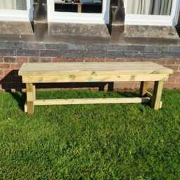 Wooden Bench - Solid Garden Bench, Form - thumbnail 4