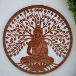 Handmade Bronze 40cm Budha Tree Of Life With Roots Wall Art Suitable For Indoors/Outdoors Anniversary/Birthday Gift - thumbnail 3