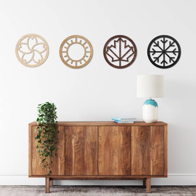 Four Seasons Wood Wall Art Decor - image 1