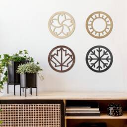 Four Seasons Wood Wall Art Decor - thumbnail 2