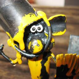 Diy Handyman Disaster Mouse Sculpture, Made From Recyled Steel - thumbnail 2