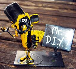 Diy Handyman Disaster Mouse Sculpture, Made From Recyled Steel