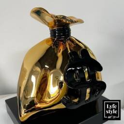 Gold Money Bag - Sculpture Pop Art Statue Alec Monopoly Inspired Chrome - thumbnail 2