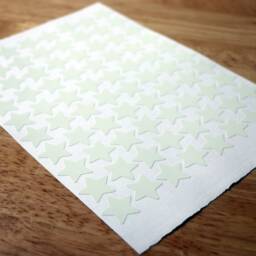 Glow in The Dark Star Stickers - A5 Sheet Peel & Stick Decal For Wall Art, Planner, Diary, Phone, Car, Teacher, Journal - thumbnail 3
