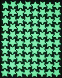Glow in The Dark Star Stickers - A5 Sheet Peel & Stick Decal For Wall Art, Planner, Diary, Phone, Car, Teacher, Journal - thumbnail 1