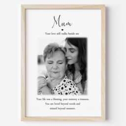 Personalised Mum Memorial Bereavement Print Gift Photo Poem Unframed Mothers Day Sympathy Loss - thumbnail 2