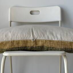 Handwoven Hemp Lumbar Pillow Cover Vintage Karen Tribal Design - thumbnail 3