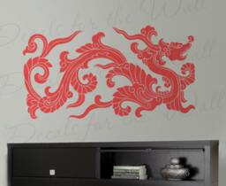 Chinese Dragon Design Wall Decal Vinyl Sticker Art Large Decoration Sign Graphic Decor Mural G15 - thumbnail 1