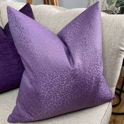 Plum Cushion Cover, Abstract Leaf Pillow Purple Scatter Throw Pillow, Modern Farmhouse Decor, Iliv Fabric - thumbnail 2