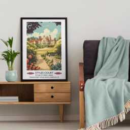 Styles Court St Mary - Literary Vintage Travel Poster Agatha Christie Classic Detective Fiction Gift Poirot - thumbnail 3