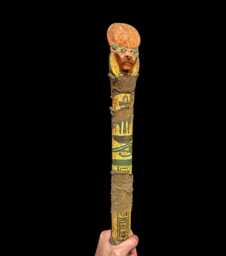 Sceptre Staff, Head Of Sekhmet Waz Sceptre. Ancient Egyptian Waz-Scpetre - thumbnail 1