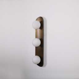 Long Copper Wall Light , Bathroom Light Glass Lighting , Globe Lamp Vanity Fixture, Sconce , Lamp - thumbnail 4