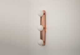 Long Copper Wall Light , Bathroom Light Glass Lighting , Globe Lamp Vanity Fixture, Sconce , Lamp - thumbnail 1