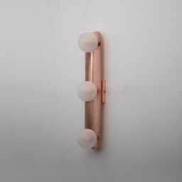 Long Copper Wall Light , Bathroom Light Glass Lighting , Globe Lamp Vanity Fixture, Sconce , Lamp - thumbnail 3