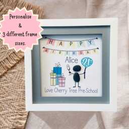 Celebrate Her 21st With A Thoughtful Pebble Art Gift, Birthday Gift For Her, Sister Gift, Auntie Friend Gift - thumbnail 2