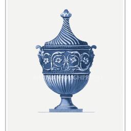 Classical Blue Roman Vase Wall Art Print Home Decor Interior Design - thumbnail 2