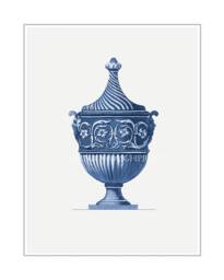 Classical Blue Roman Vase Wall Art Print Home Decor Interior Design - thumbnail 1