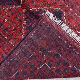 Handmade Wool Bokhara Rug Afghan Turkmen Oriental Carpet - 4.10 X 3.4 Ft - thumbnail 4