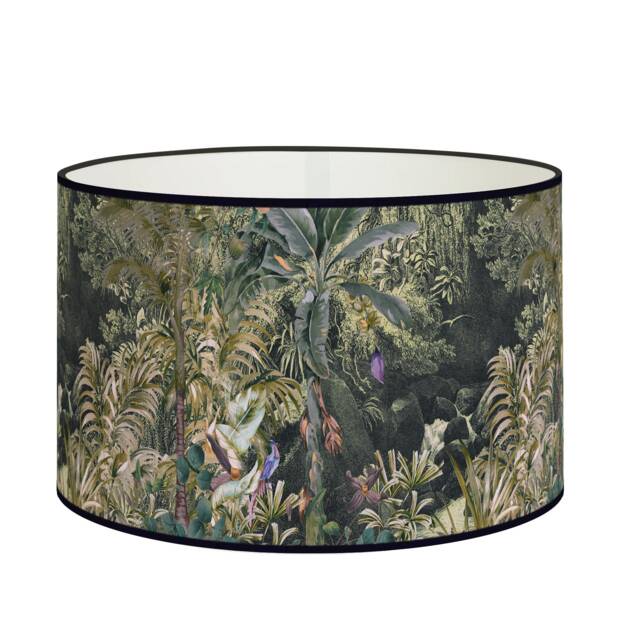 Tropical Forest Lampshade, Jungle On A Dark Background, Mystical Suspension For Natural Ambiance, Available in Lampshade & Suspension - image 1