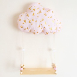 Pretty Cloud Nightlight & Its Swing Shelf Made Of Wood Beads - 19 Designs To Choose From - thumbnail 2