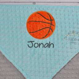 Personalized Basketball Baby Blanket-Personalized Baby Minky Blanket-Basketball Blanket-Sports Blanket - thumbnail 3