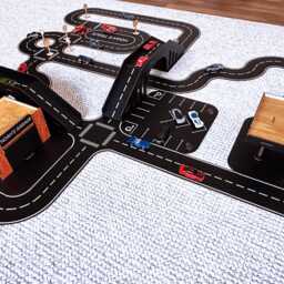 Personalizable Wooden Car Track Road Track For Hotwheels, Toddler Gift, Grandson Present, Playset, Hot Wheels - Race - thumbnail 2