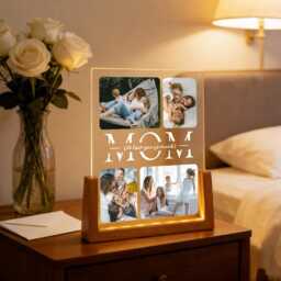 Personalized Photo Night Light Custom Mum Gift, Led Lamp For Mother, Mother's Day Gift - thumbnail 2